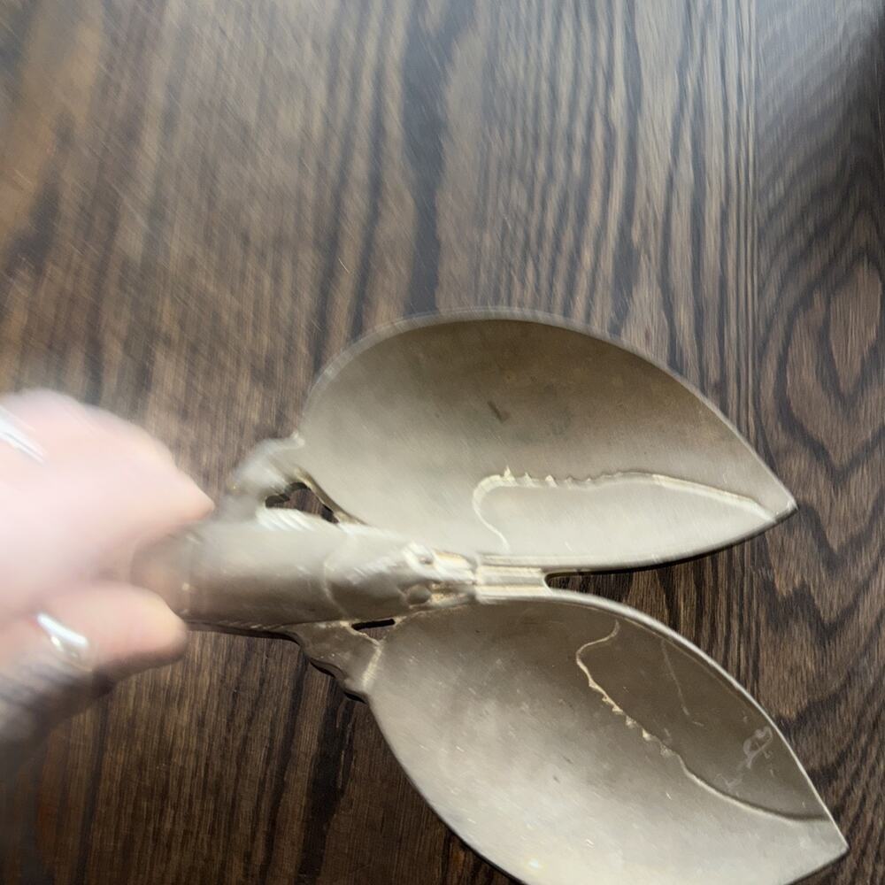 Vintage Lobster Crayfish Brass Divided Trinket Dish Nautical Ocean sea 13"